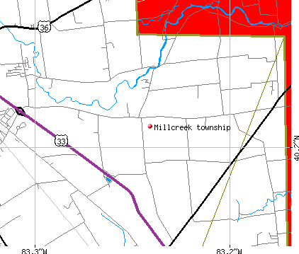 Millcreek township, OH map