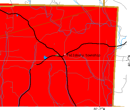 Fallsbury township, OH map