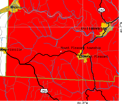 Mount Pleasant township, OH map