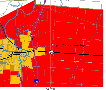 Springcreek township, OH map