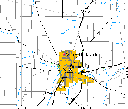 Greenville township, OH map