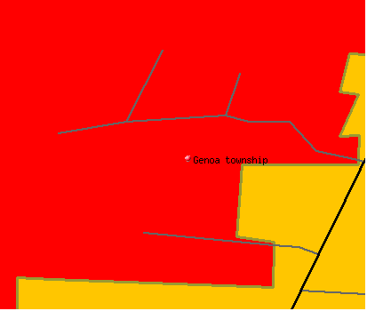 Genoa township, OH map