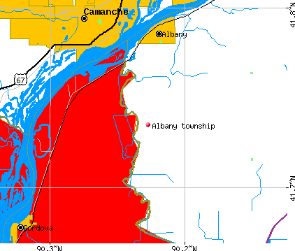 Albany township, IL map