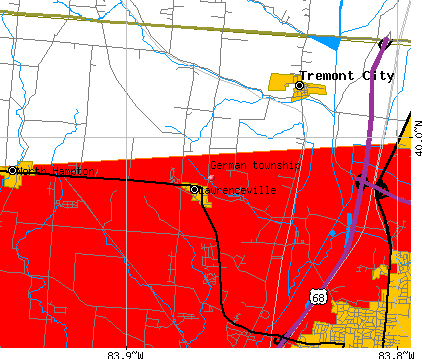 German township, OH map