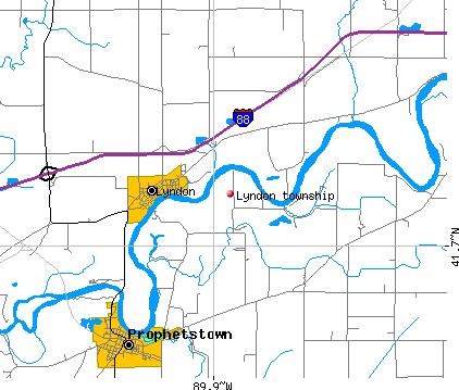 Lyndon township, IL map