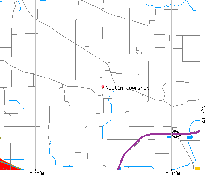 Newton township, IL map