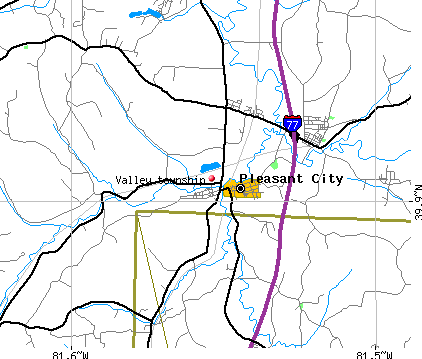 Valley township, OH map