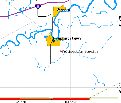 Prophetstown township, IL map