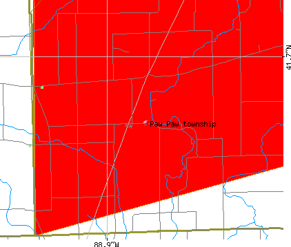 Paw Paw township, IL map