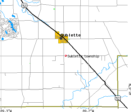 Sublette township, IL map