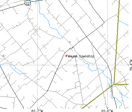 Wayne township, OH map