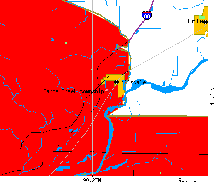 Canoe Creek township, IL map