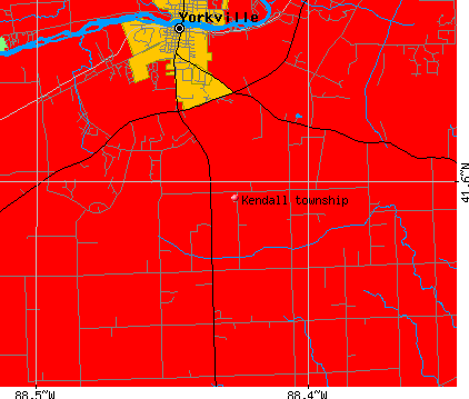 Kendall township, IL map