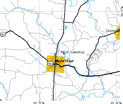 Elk township, OH map