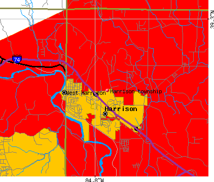 Harrison township, OH map