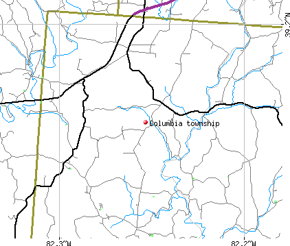 Columbia township, OH map
