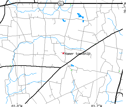 Hamer township, OH map