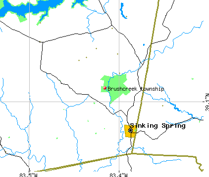 Brushcreek township, OH map