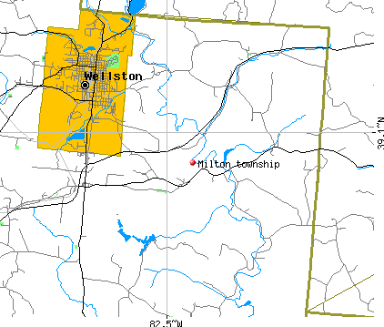 Milton township, OH map