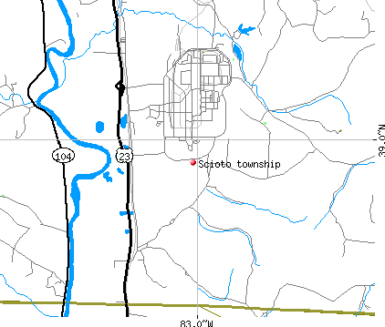 Scioto township, OH map