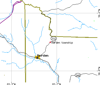 Rarden township, OH map