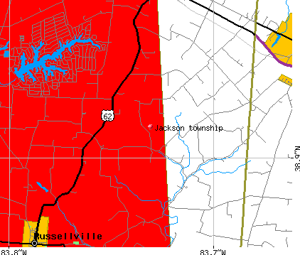 Jackson township, OH map