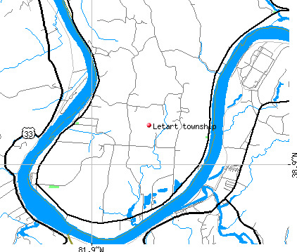Letart township, OH map