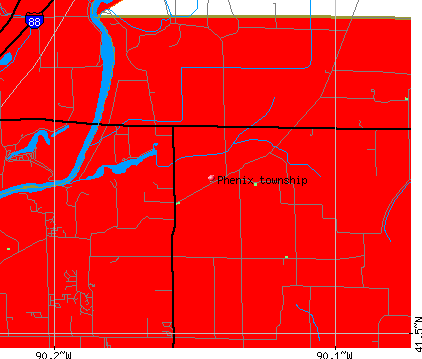 Phenix township, IL map