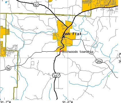 Richwoods township, AR map