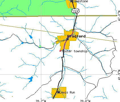 Foster township, PA map