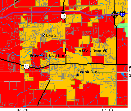 Frankfort township, IL map