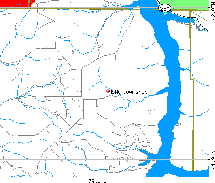 Elk township, PA map
