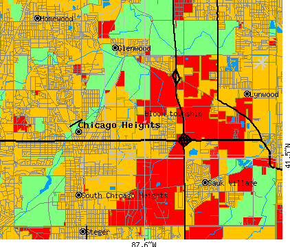 Bloom township, IL map