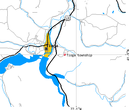 Tioga township, PA map