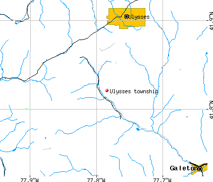 Ulysses township, PA map