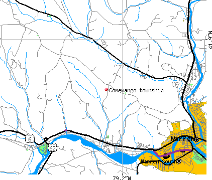 Conewango township, PA map