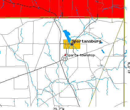 Sparta township, PA map