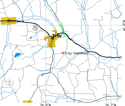 Troy township, PA map