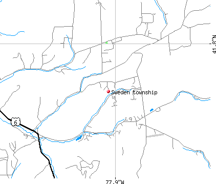 Sweden township, PA map