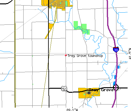 Troy Grove township, IL map