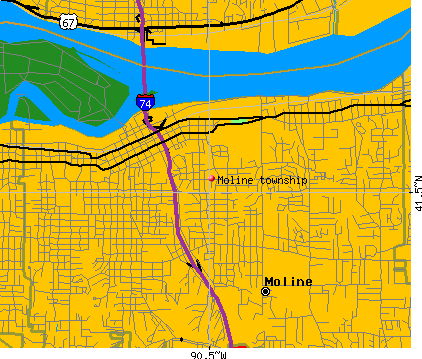 Moline township, IL map