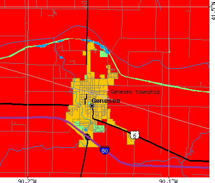 Geneseo township, IL map