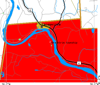 Braintrim township, PA map