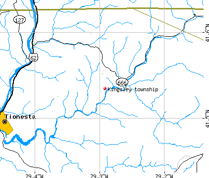 Kingsley township, PA map