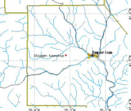 Shippen township, PA map
