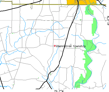 Cherrytree township, PA map