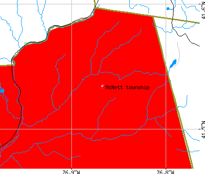 McNett township, PA map