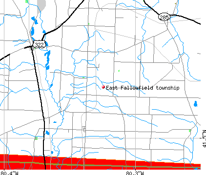 East Fallowfield township, PA map