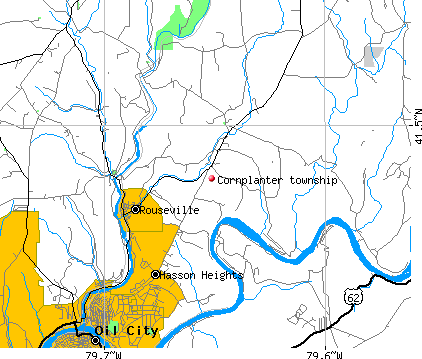 Cornplanter township, PA map