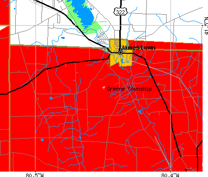 Greene township, PA map